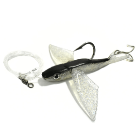 Flying Fish (Color: Black, size: 7in Stinger Rigged)